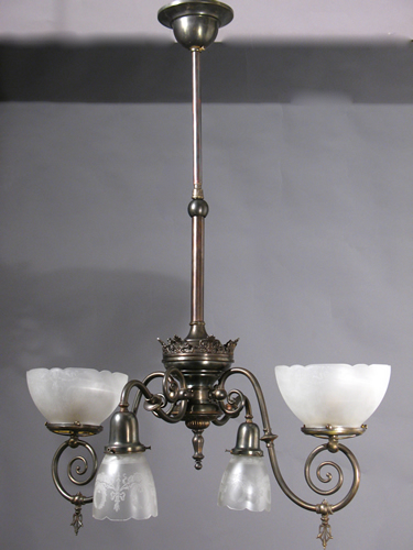 2&2 Gas and Electric Chandelier